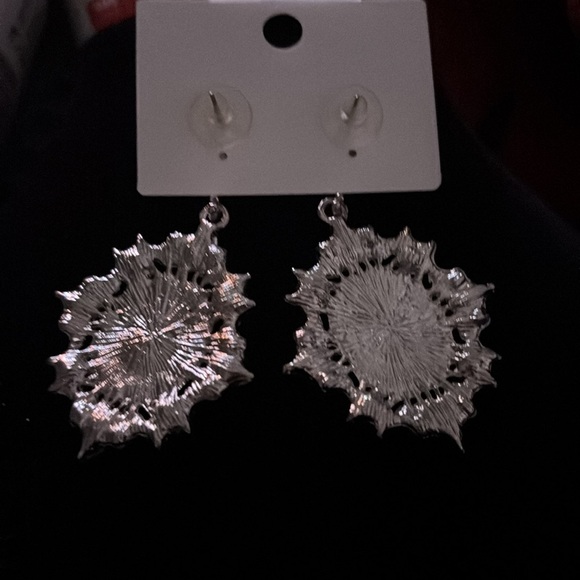 Blue and Silver Crystal Earrings - Picture 7 of 9